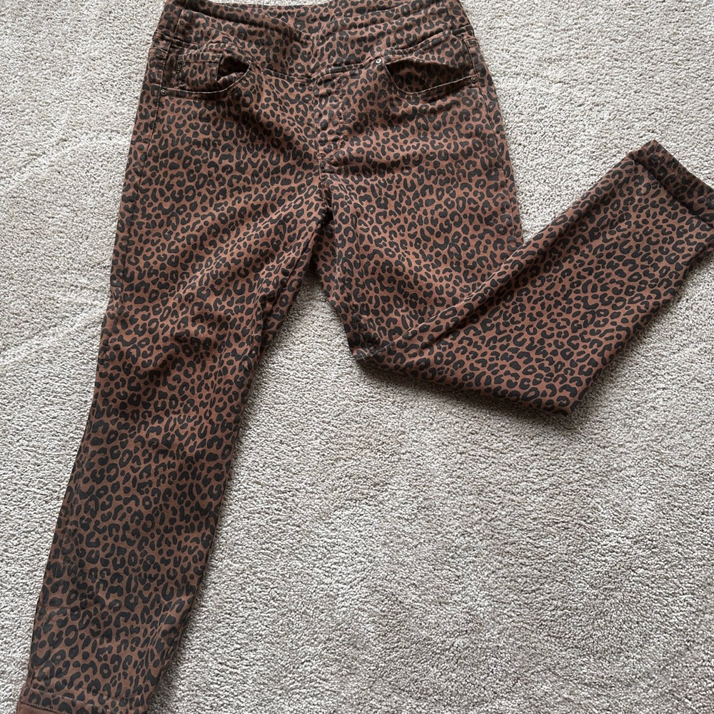 Belle Brown and Black Animal Print Pants